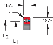 KAA series, type C - radial contact, bearing profile