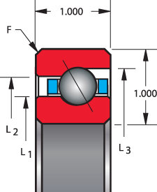 SG series, type A - angular contact, bearing profile