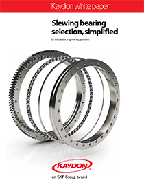 Nine steps for selecting the right slewing bearing - slewing bearing selection, simplified - Kaydon Bearings white paper